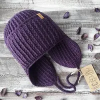 Шапка ушанка крючком