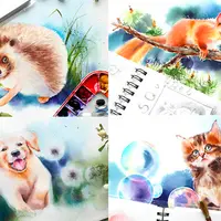 Акварельный марафон "Милые зверята"