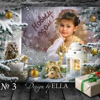 Детский коллаж "Новогоднее окно"