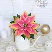 Пуансеттия из фоамирана