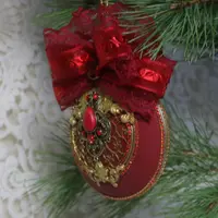 Шкатулка Royal и Новогодние игрушки Королевский бархат