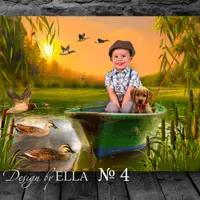 Шаблон коллажа для детских садов и начальной школы – На пруду