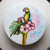 АртДекор: Сахарный борт, роспись по зеркальной глазури и кремовая аппликация