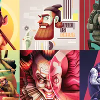 Иллюстрации в объёмном геометрическом стиле