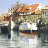 Катер у моста