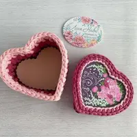 Вязание крючком: Корзина Сердце