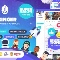 Vikinger - Social Community and Marketplace HTML Template