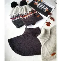 2 шапки, снуд и манишка