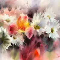 Яркий букет ромашек