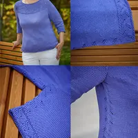 Кофточка с ажурной кокеткой Веточки