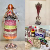 Девочка Ангел и Ангел на стульчике