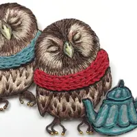 Вышивка броши «Совёнок»