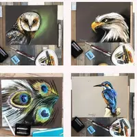 Рисуем птиц пастелью