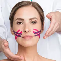 Тейпирование лица и шеи