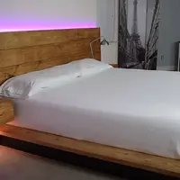 DIY Platform Bed With Floating Night Stands