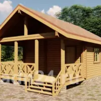 Проект бани из бруса 5.58х7.52