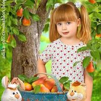 Детский осенне-летний фотошаблон "Груши урожай"