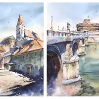 Перспектива в акварели. Марафон