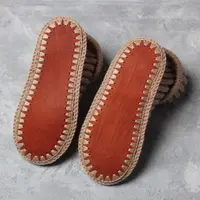 МК по вязанию спицами вязаные домашние тапочки