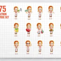 Три персонажа для сайтов и блогов: Супермама и двое детей