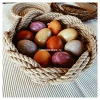 Овальная плошка из джута