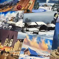 Зимние сюжеты акварелью