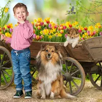 Весенний шаблон к 8 марта в PSD "Цветы для мамочки"