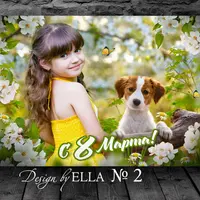 Детский коллаж 8 Марта