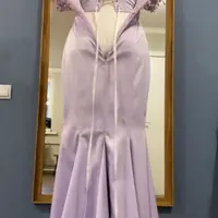 Вечернее платье годэ на корсете с отрезными чашками