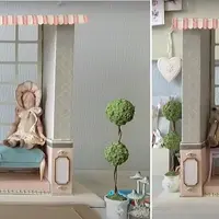 Подставка-домик для кукол в стиле Roombox