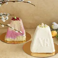 Творожные пасхи (вишня-фисташка и лимон-мак) и двухслойные сырки-эскимо