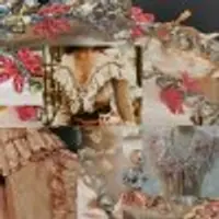 Ботаническая авангардная вышивка нитями и лентами на воротнике