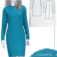 Базовое трикотажное платье реглан WD291220