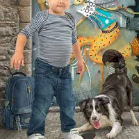 Детский фотошаблон в PSD "Граффити и скейт"