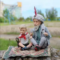 Ватные игрушки: Хоттабыч и Волька