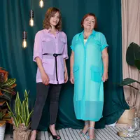 Платье-рубашка из шелкового шифона