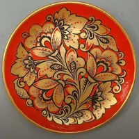 Кудрина на тарелочке (Русская роспись)