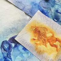 Вышивка канителью и металлизированными нитями. Львы