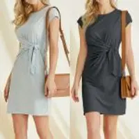 Простая выкройка платья-футболки (футляра) с рукавом кимоно