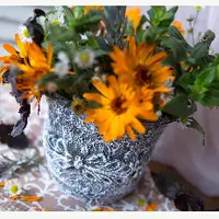 Декор кашпо. Комплект из трех мастер-классов