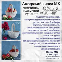 Корзинка с ажурной ручкой