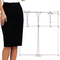 Выкройка-основа юбки в программе Валентина