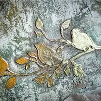 Интерьерная картина с поталью. Банка для хранения "Абстракция"