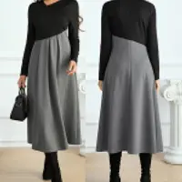 Выкройки платья-трапеции на асимметричной кокетке (размеры 40-64)