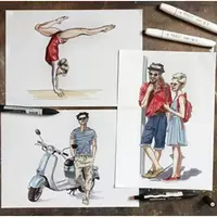 Люди маркерами