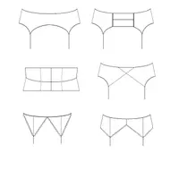 Параметрические лекала. Поясы: 6 моделей поясов для чулок и гартеров