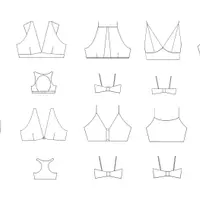 Параметрические лекала. Бралеты. 10 моделей бралетов с мягкой чашкой