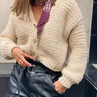 Кардиган крупной вязки