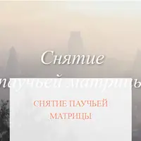 Снятие паучьей матрицы