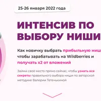 Интенсив по выбору ниши на Wildberries